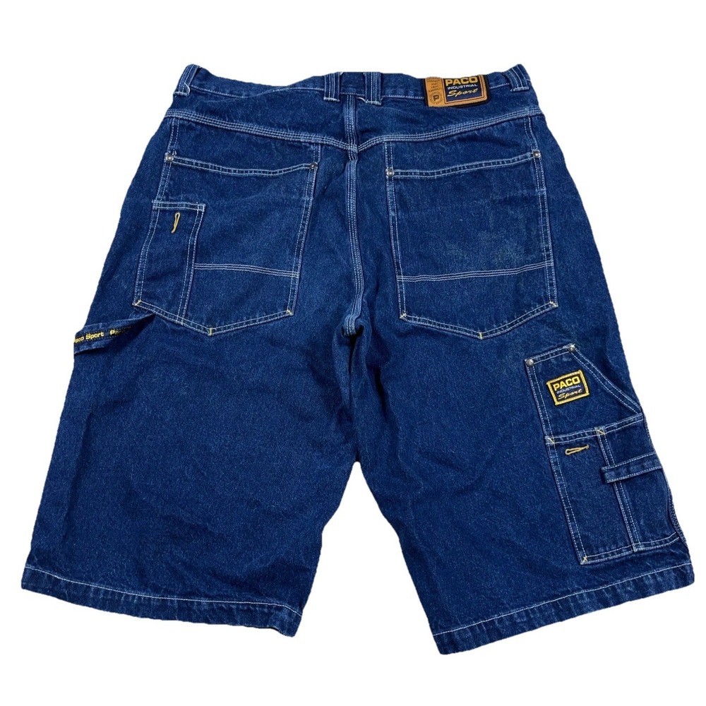 Vintage Paco Carpenter Shorts Men 38 Baggy Jorts Skate Y2K Cyber Hip Hop Dark *